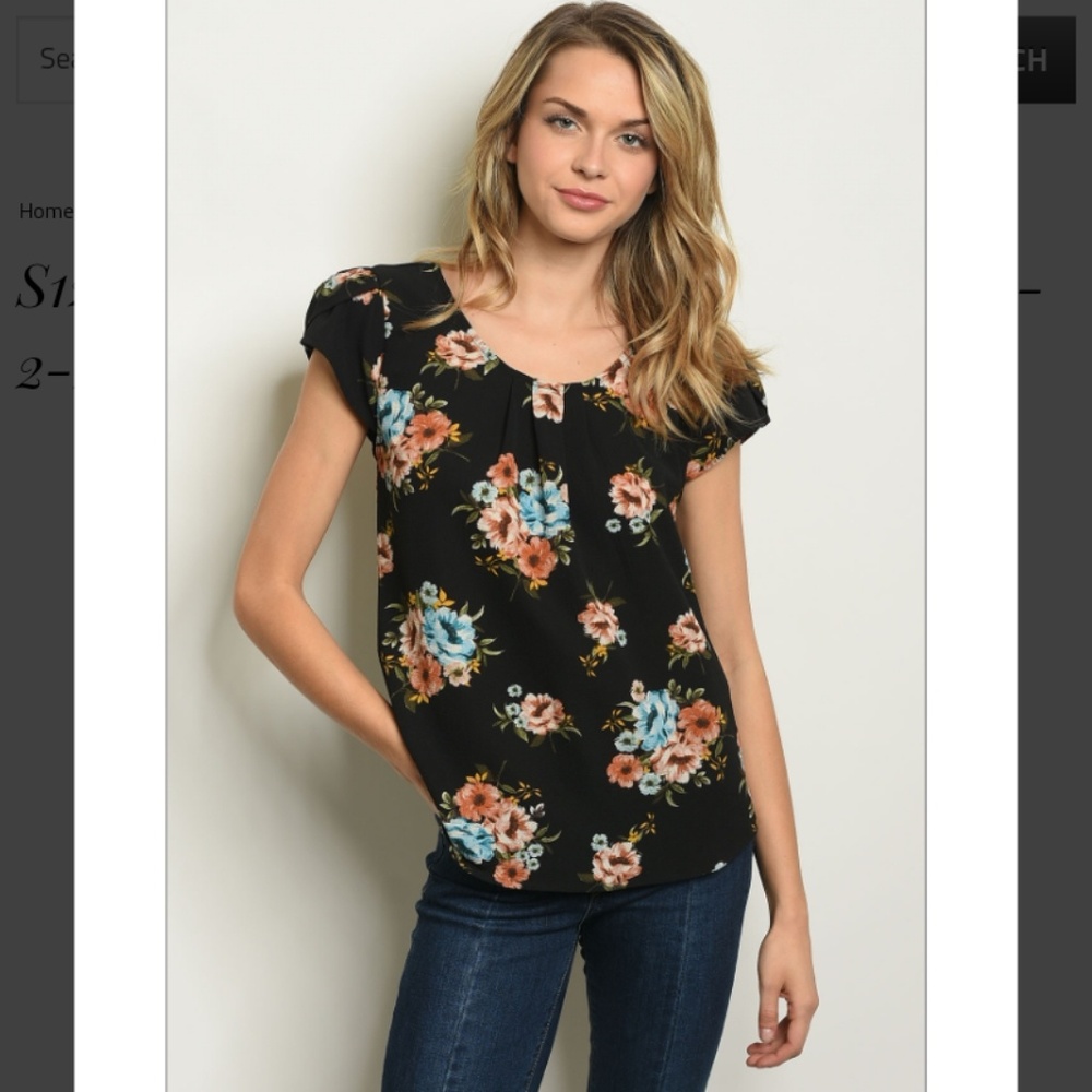 New w tag Papermoon Black Floral top!